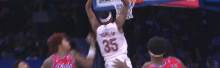 开云应用-追回来了！汤姆林切入接泰森妙传双手砸扣2+1