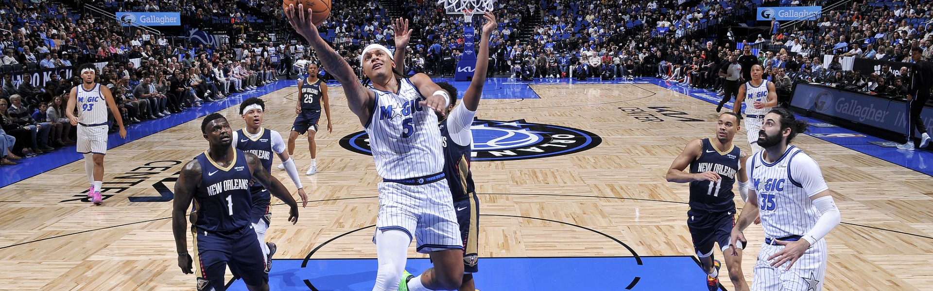 班凯罗23+8+8贝恩27分 锡安22分魔术主场逆转鹈鹕